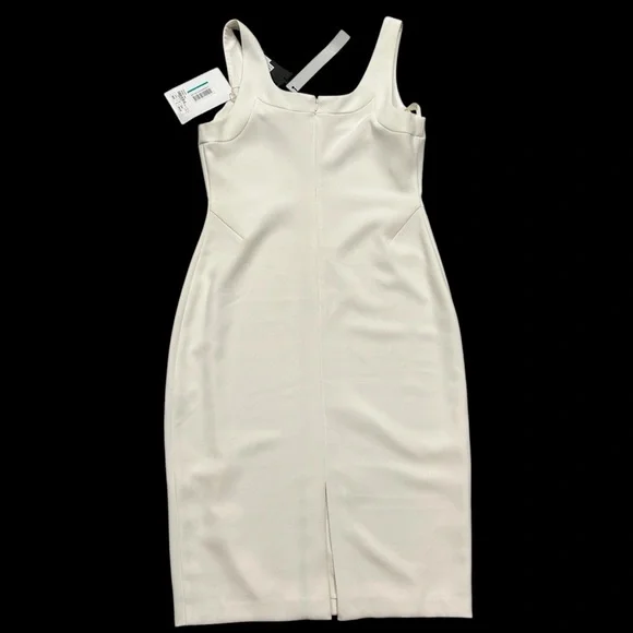 NWT Halston Cora Fitted Midi Sheath Dress - Picture 3 of 8